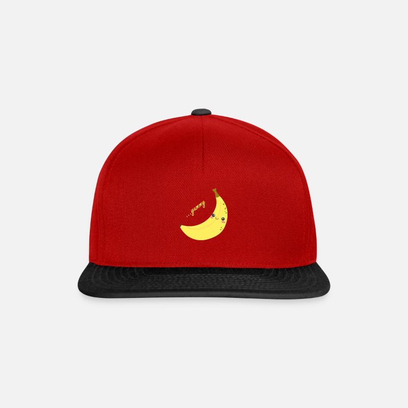 Banane yummy - Snapback Cap - Rot/Schwarz