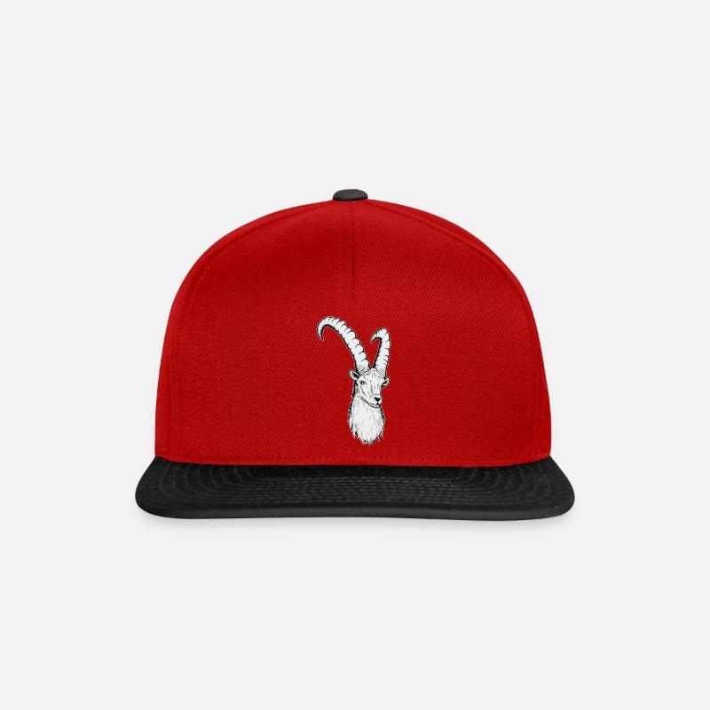 Steinbock Sternzeichen - Snapback Cap - Rot/Schwarz