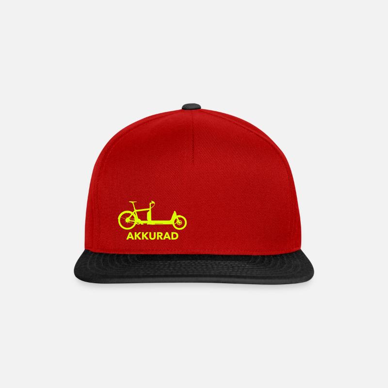 AkkuRad - Snapback Cap - Rot/Schwarz