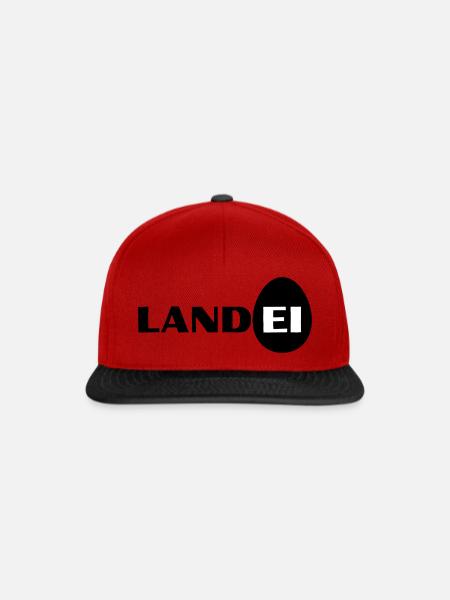 LAND EI - Snapback Cap - Rot/Schwarz