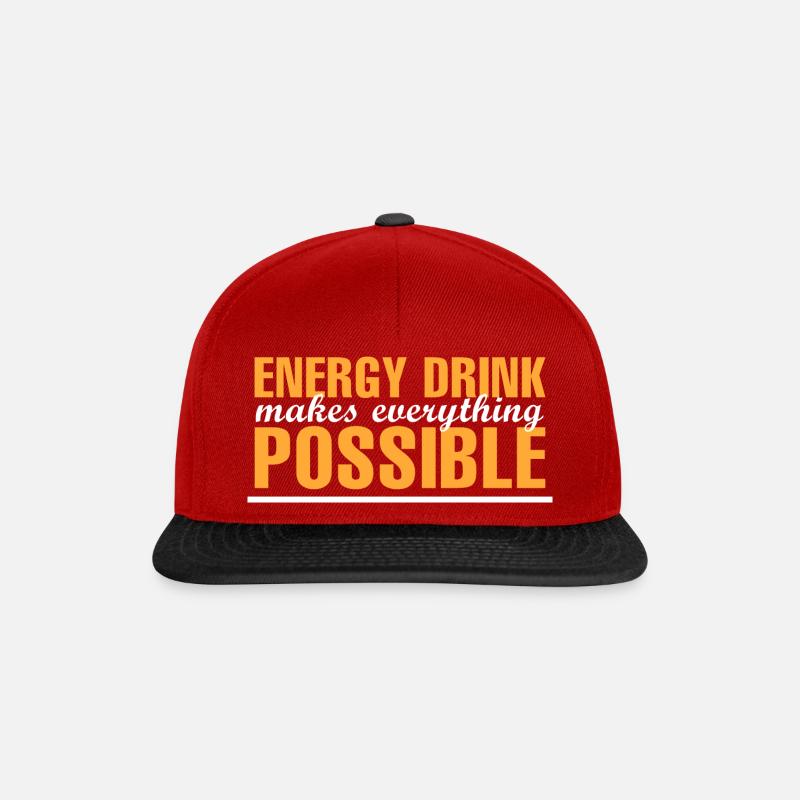 Energydrinks machen alles möglich Coffee Heartbeat - Snapback Cap - Rot/Schwarz