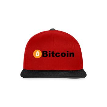 Bitcoin Design - Snapback Cap - red/black - Front