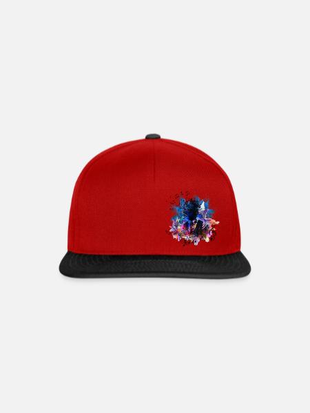 Musik Mensch Art Design - Snapback Cap - Rot/Schwarz