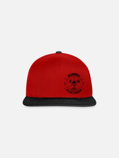 Barbell Bastards Lift Heavy - Snapback Cap - Rot/Schwarz