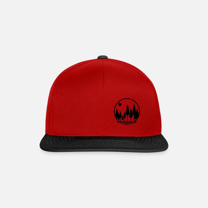 Sérénité de la forêt - Casquette snapback - rouge/noir