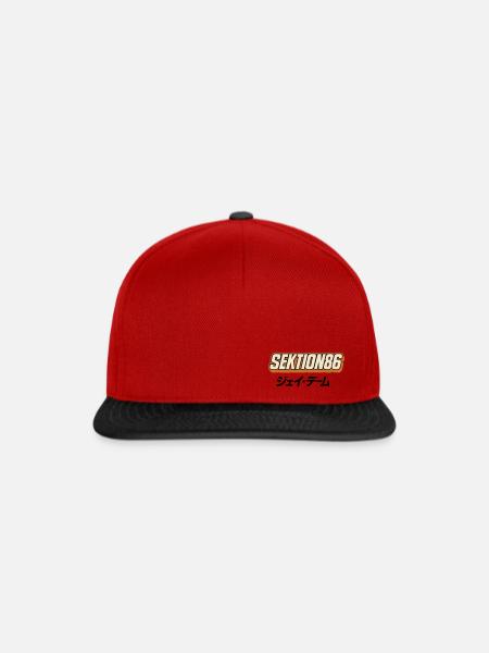 Sektion86 - Snapback Cap - Rot/Schwarz
