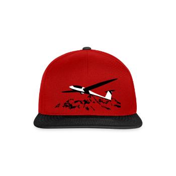 Glider glider flying glider pilot pilot - Snapback Cap - red/black - Front
