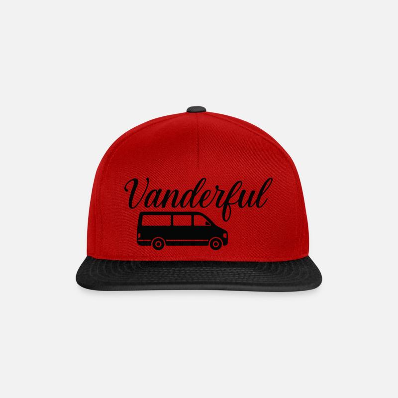 BE VANDERFUL - Snapback Cap - Rot/Schwarz