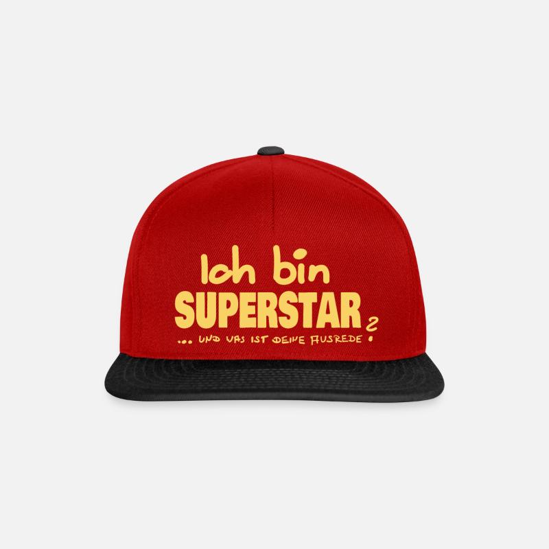 Superstar - Snapback Cap - Rot/Schwarz
