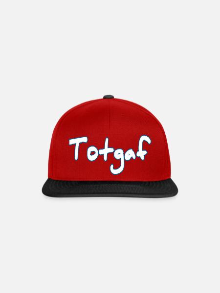 Totgaf - Snapback Cap - Rot/Schwarz
