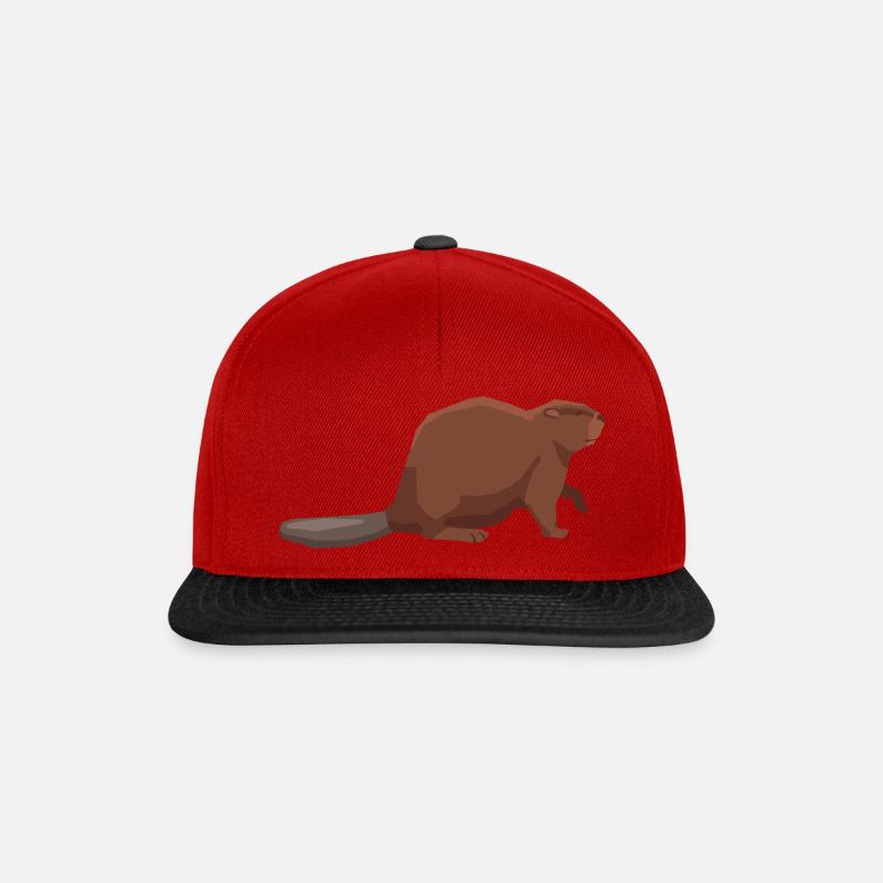 Biber - Snapback Cap - Rot/Schwarz