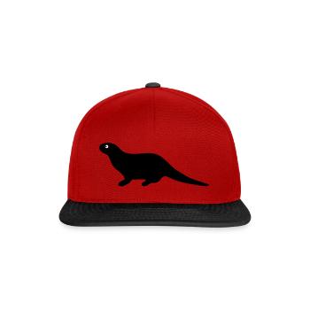loutre - Casquette snapback - rouge/noir - Devant
