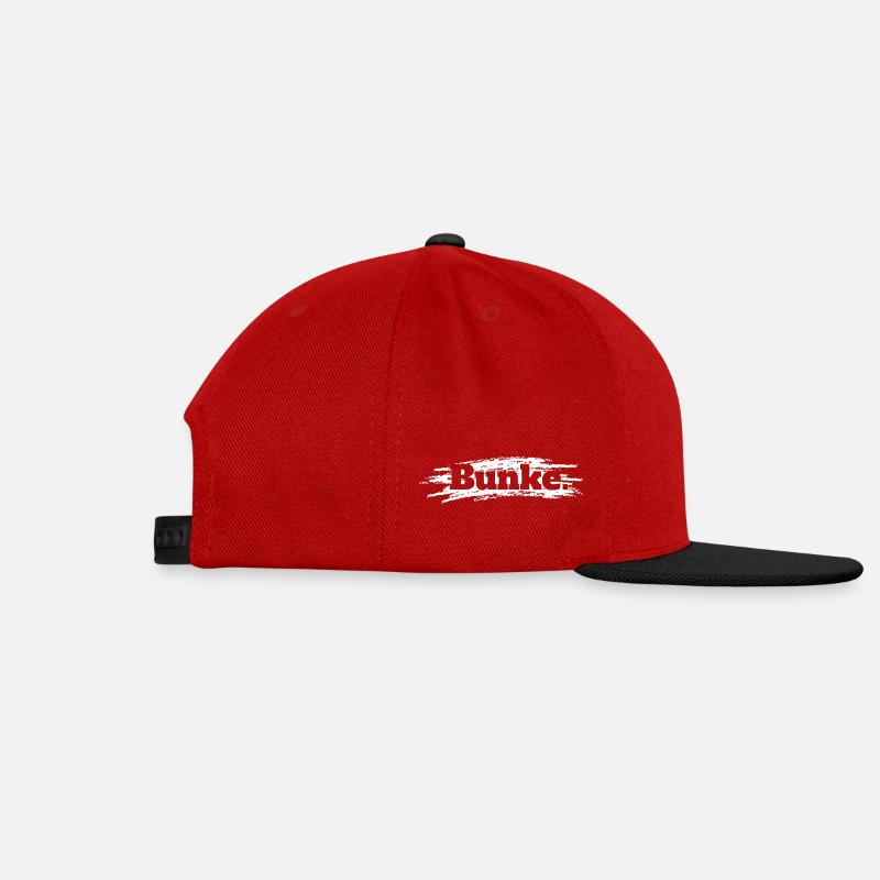 Bunke positiv - Snapback Cap - Rot/Schwarz