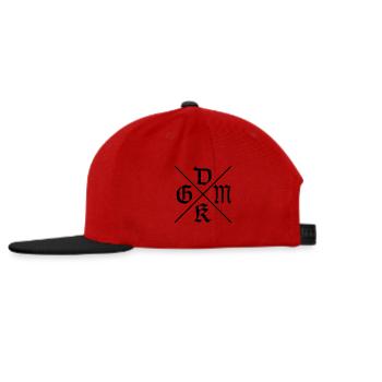 GM DK Grim DARK black lettering - Snapback Cap - red/black - Left
