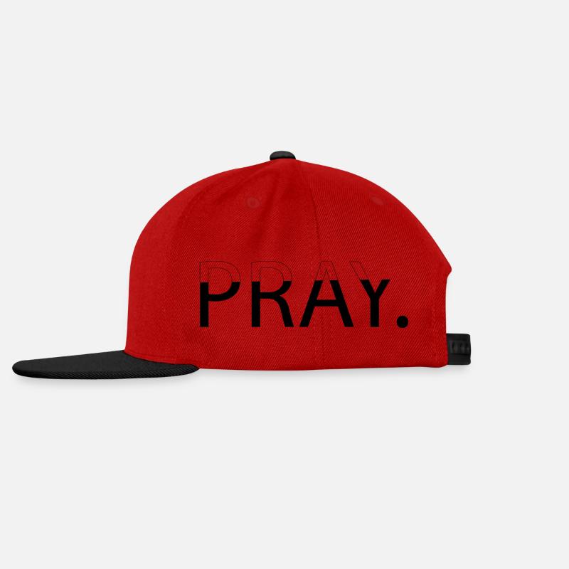 PRAY - Snapback Cap - Rot/Schwarz