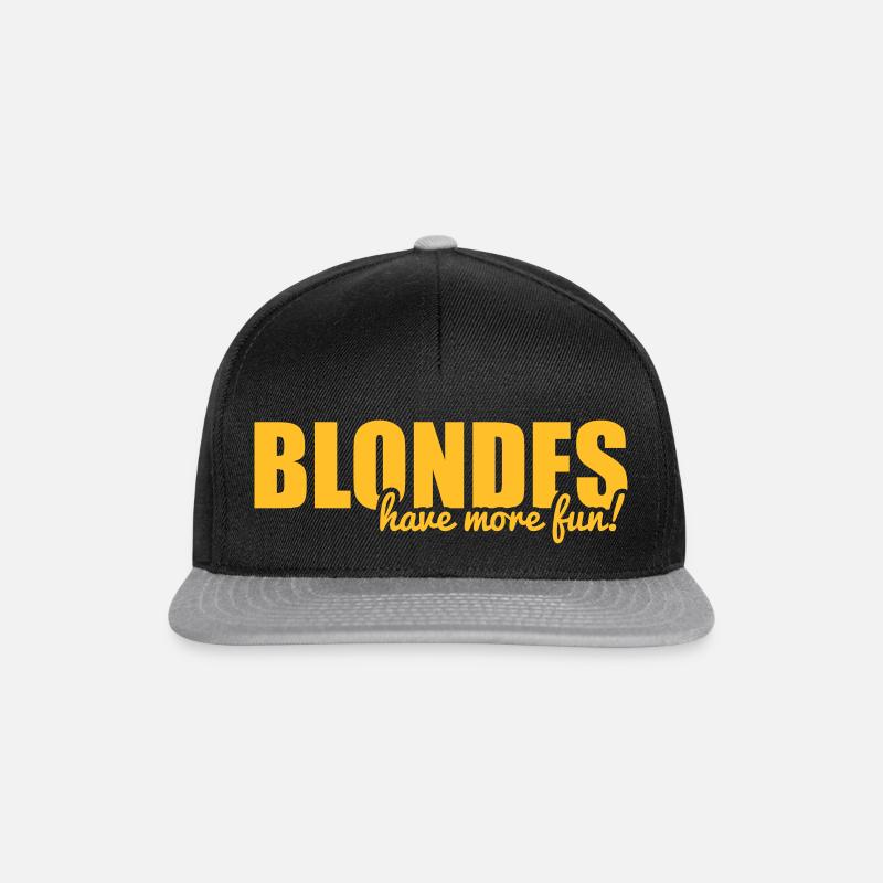 Blondes have more fun! - Snapback Cap - black/grey
