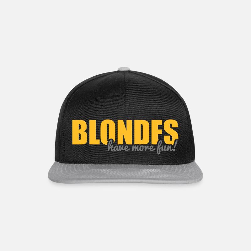 Blondes have more fun! - Snapback Cap - black/grey