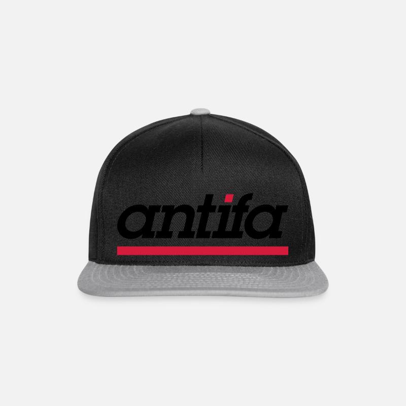 Logo antifa moderne - Casquette snapback - noir/gris