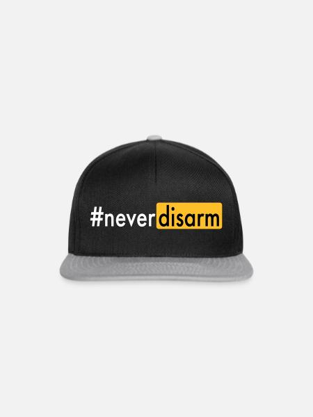 #neverdisarm - Snapback Cap - Schwarz/Grau