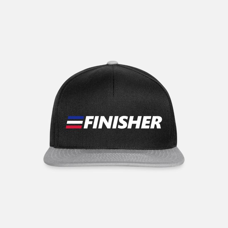 Finisher / 3 Farben - Vektor - Snapback Cap - Schwarz/Grau