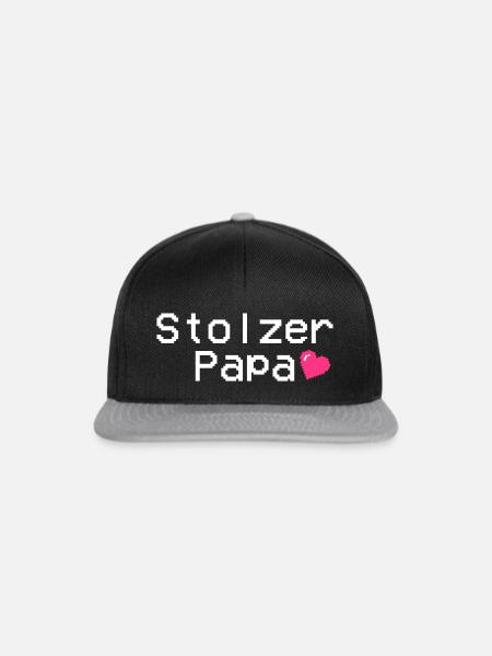Stolzer Papa - Snapback Cap - Schwarz/Grau