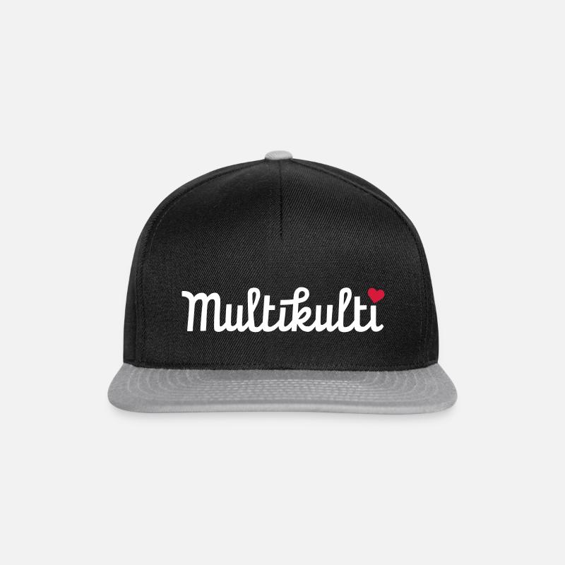 Multikulti - Snapback Cap - Schwarz/Grau