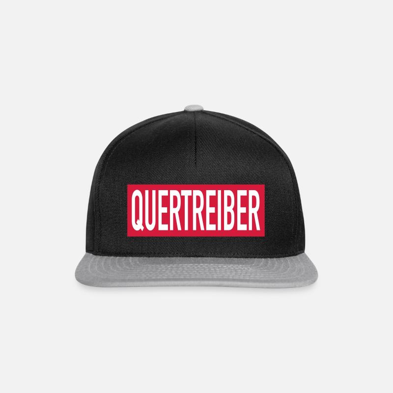 Quertreiber - Snapback Cap - Schwarz/Grau