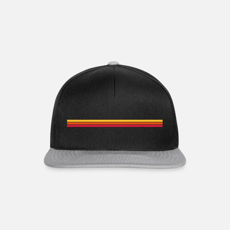 Retro stripes - Snapback Cap - black/grey
