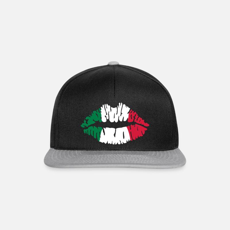 Italie - Casquette snapback - noir/gris