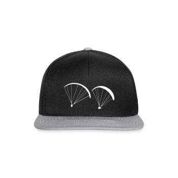 Paraglider Paragliding T-Shirt Gift - Snapback Cap - black/grey - Front