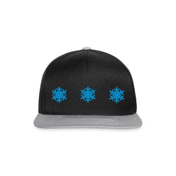 3 Snowflakes Winter Stars Sports d’hiver Équipe de ski - Casquette snapback - noir/gris - Devant