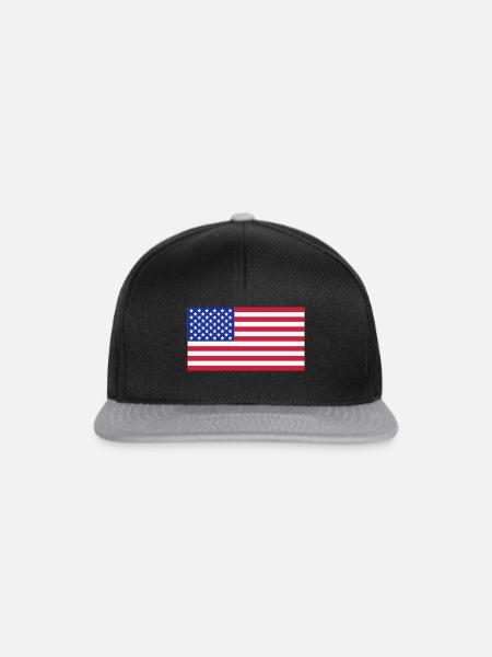 USA - Snapback Cap - Schwarz/Grau