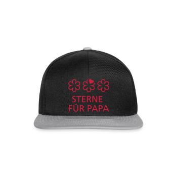 Sterne Papa - Snapback Cap - Schwarz/Grau - Vorne
