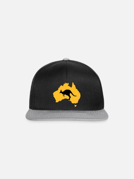 Australien - Snapback Cap - Schwarz/Grau