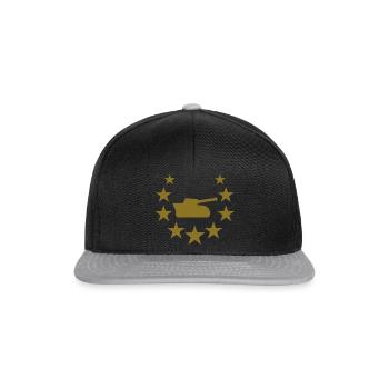 tank star - Snapback Cap - Schwarz/Grau - Vorne