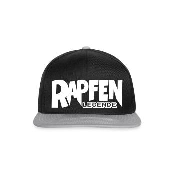 Rapfen Legende - Angeln, Angler, Anglergeschenk - Snapback Cap - Schwarz/Grau - Vorne