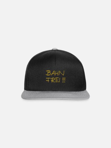 Bahn frei! - Snapback Cap - Schwarz/Grau