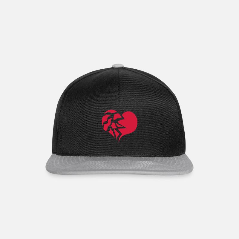 Broken Heart - Casquette snapback - noir/gris