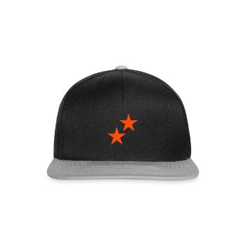 red stars - Snapback Cap - black/grey - Front
