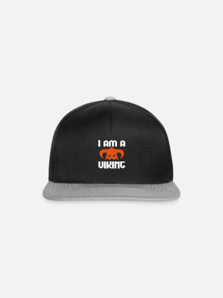 Ich bin ein Wikinger-cooles Zitat - Snapback Cap - Schwarz/Grau
