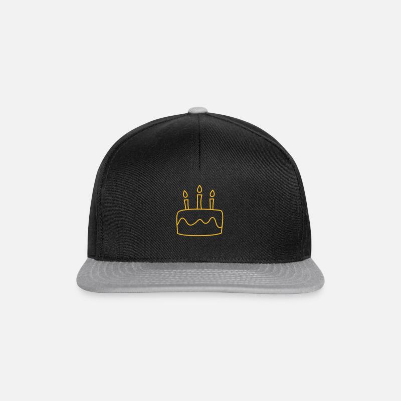 Birthday cake - Snapback Cap - black/grey