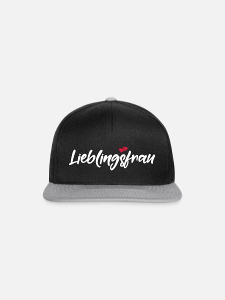 Lieblingsfrau beste Frau Ehefrau Spruch Geschenk - Snapback Cap - Schwarz/Grau
