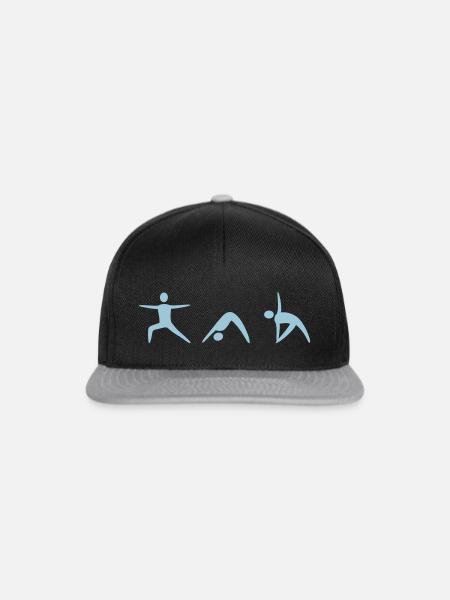 Yoga stellt Silhouette - Snapback Cap - Schwarz/Grau