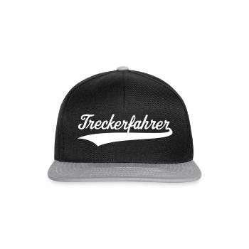 Treckerfahrer (Trecker, Traktor Fahren / Treckern) - Snapback Cap - Schwarz/Grau - Vorne