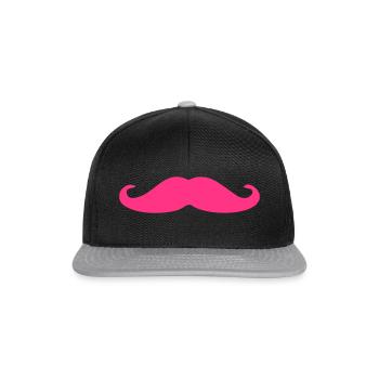 moustache - Casquette snapback - noir/gris - Devant
