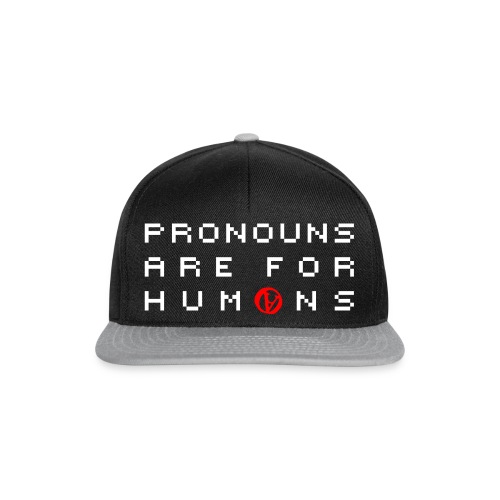 print pronouns are for humans a versal white - Snapbackkeps