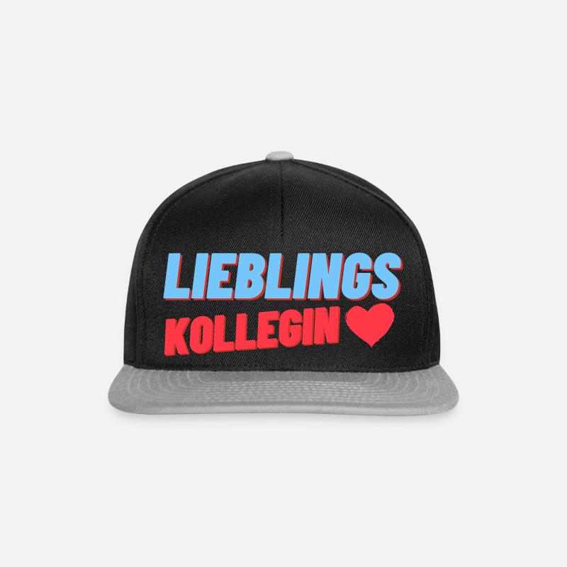 Lieblings Kollegin: Danke an Deine Arbeitskollegin - Snapback Cap - Schwarz/Grau