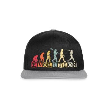 Baseball Sports Evolution Outfit Softball - Snapback Cap - Schwarz/Grau - Vorne