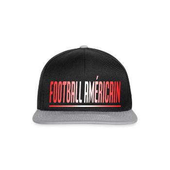 FOOTBALL AMERICAIN CADEAU SPORT SUISSE - Casquette snapback - noir/gris - Devant