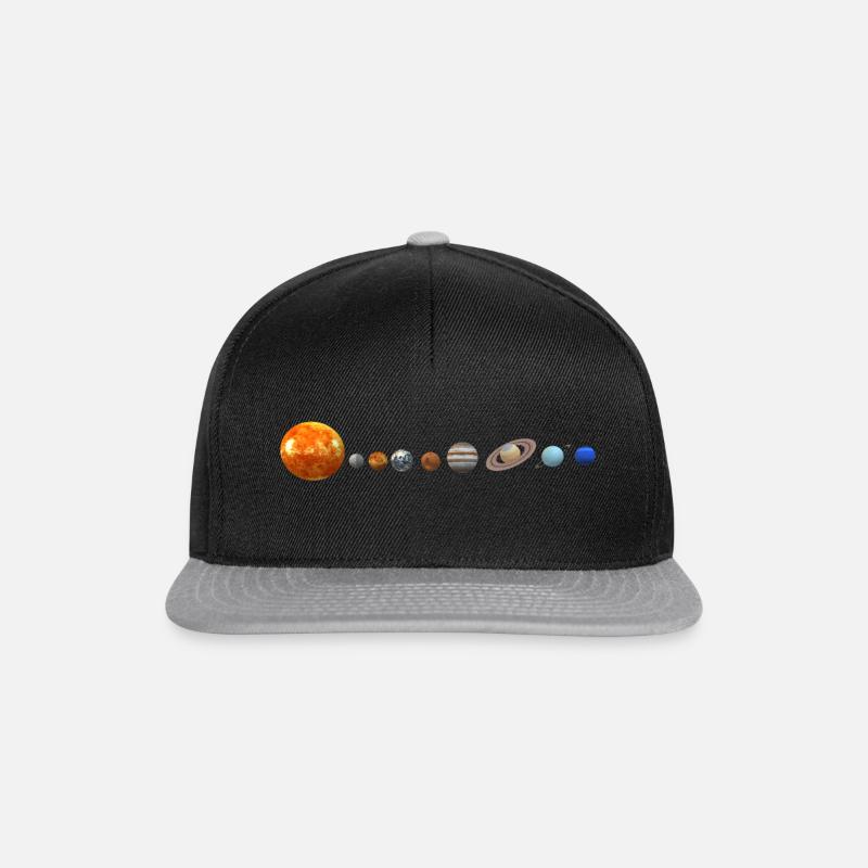 solar system - Snapback Cap - black/grey
